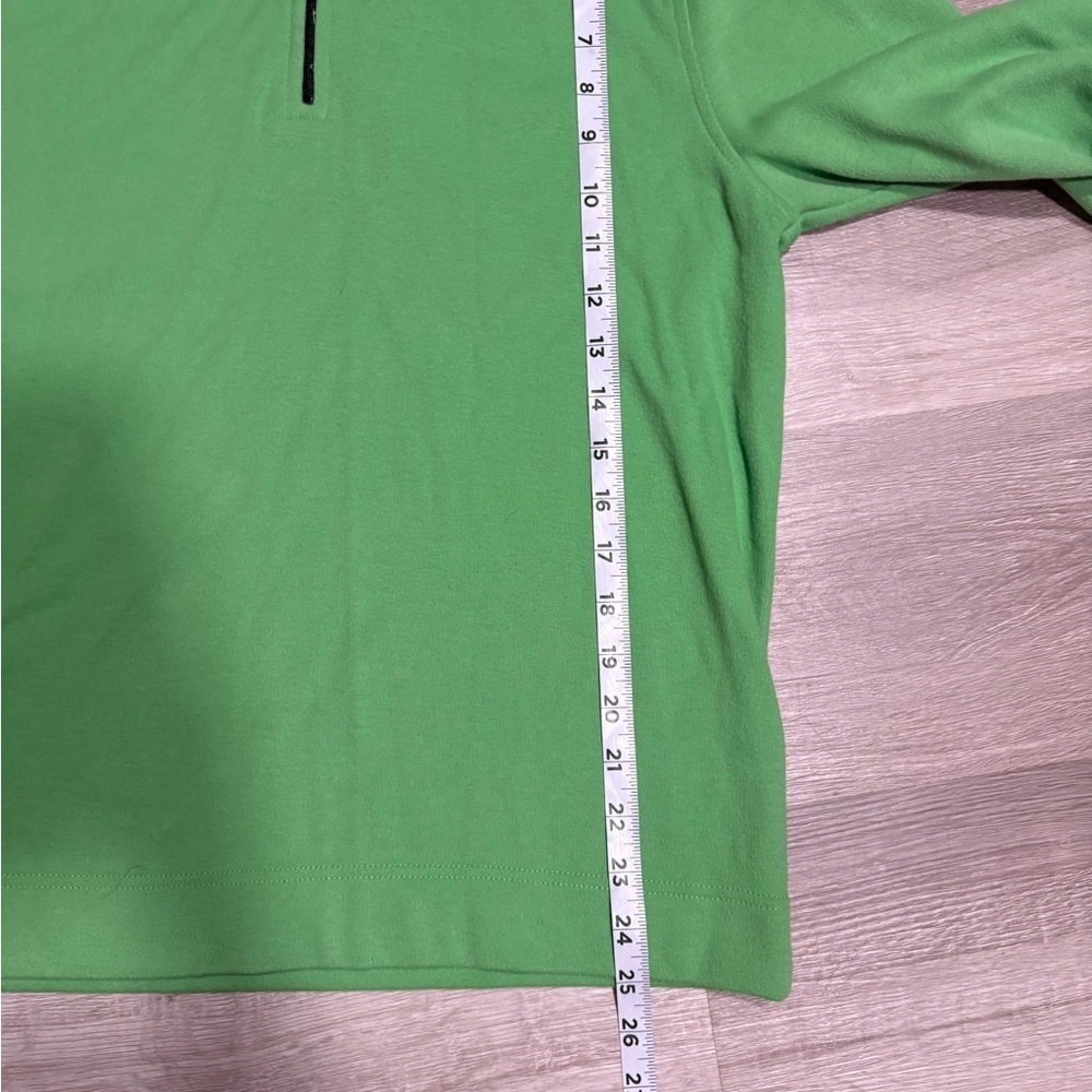 Women’s Susan Bristol Green and Blue Quarter-Zip Sweater - Picture 4 of 6